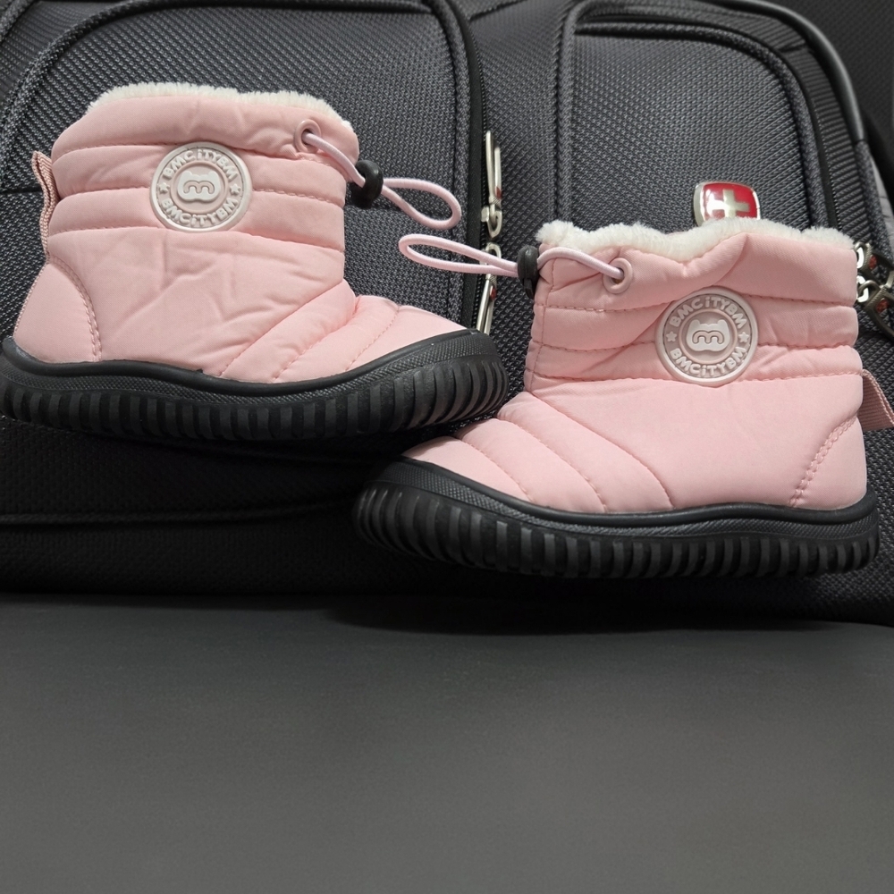 Cozy Pink Kids Snow Boots